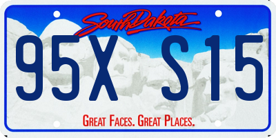 SD license plate 95XS15