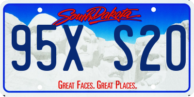 SD license plate 95XS20