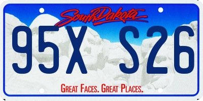 SD license plate 95XS26