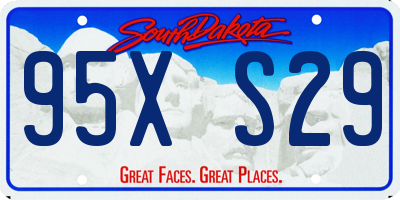 SD license plate 95XS29