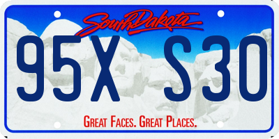 SD license plate 95XS30