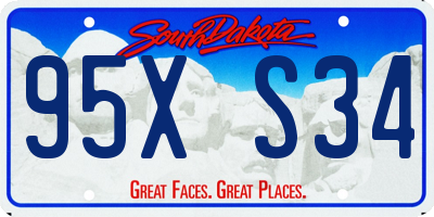 SD license plate 95XS34
