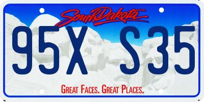 SD license plate 95XS35