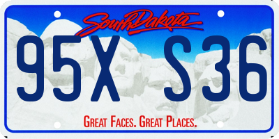 SD license plate 95XS36