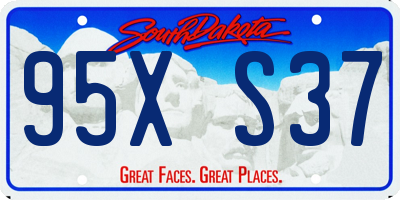 SD license plate 95XS37