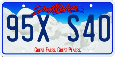 SD license plate 95XS40