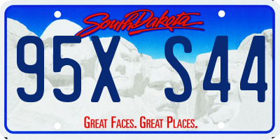SD license plate 95XS44