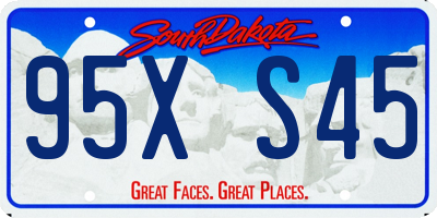 SD license plate 95XS45