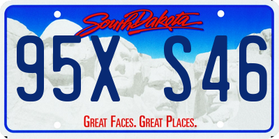 SD license plate 95XS46