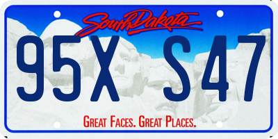 SD license plate 95XS47