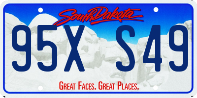 SD license plate 95XS49