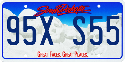 SD license plate 95XS55