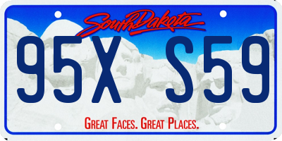 SD license plate 95XS59