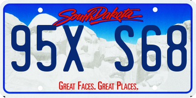 SD license plate 95XS68