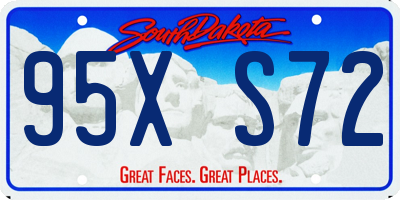 SD license plate 95XS72