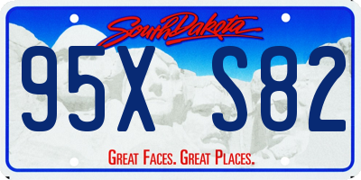 SD license plate 95XS82