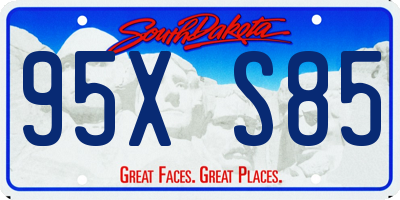 SD license plate 95XS85