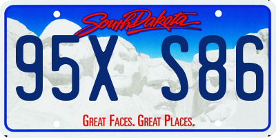 SD license plate 95XS86