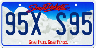 SD license plate 95XS95