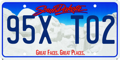 SD license plate 95XT02