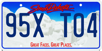 SD license plate 95XT04
