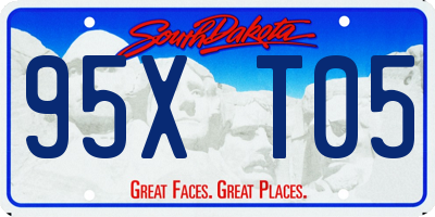 SD license plate 95XT05