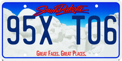 SD license plate 95XT06