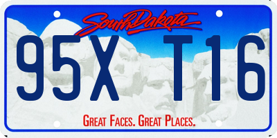 SD license plate 95XT16