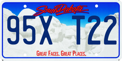 SD license plate 95XT22