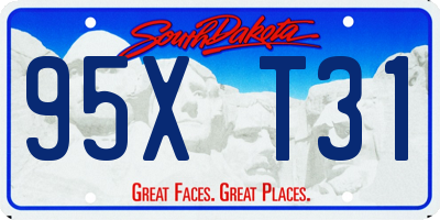 SD license plate 95XT31