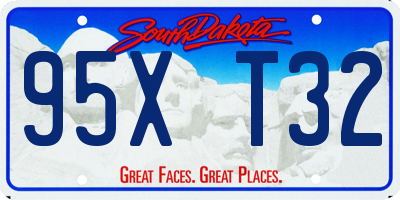 SD license plate 95XT32