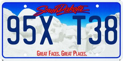 SD license plate 95XT38