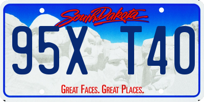 SD license plate 95XT40