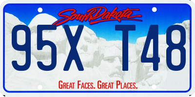 SD license plate 95XT48