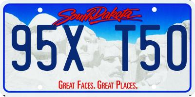 SD license plate 95XT50