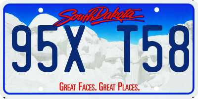 SD license plate 95XT58