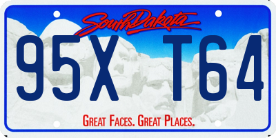 SD license plate 95XT64