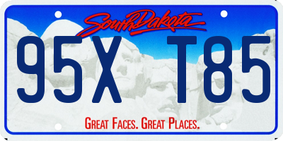 SD license plate 95XT85