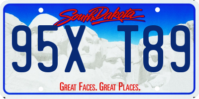 SD license plate 95XT89
