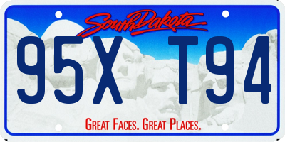 SD license plate 95XT94
