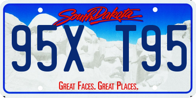 SD license plate 95XT95