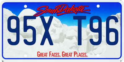 SD license plate 95XT96