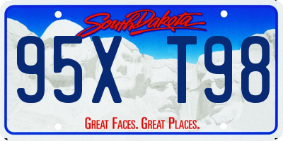 SD license plate 95XT98