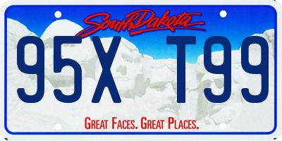 SD license plate 95XT99