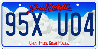 SD license plate 95XU04