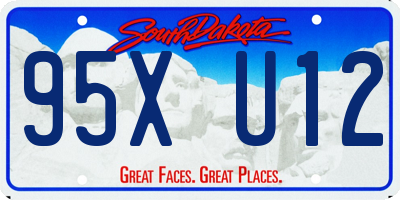 SD license plate 95XU12