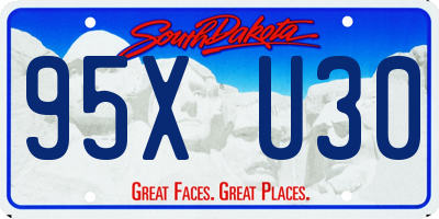 SD license plate 95XU30