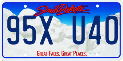 SD license plate 95XU40