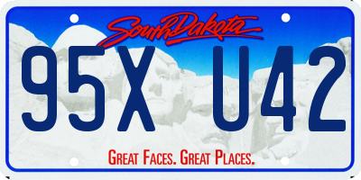 SD license plate 95XU42