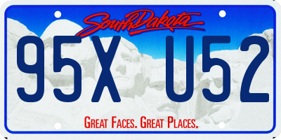 SD license plate 95XU52